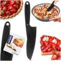 Nóż do ciasta z ząbkami czarny BLACKLINE 24,5 cm