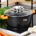 Garnek granitowy ze szklaną pokrywką TERRUNA AROMA 24 cm, 4 l