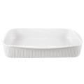 Naczynie żaroodporne porcelanowe białe 36,5x30x6 cm, 4 l