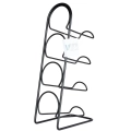 Stojak na wino metalowy czarny 4 butelki 21x43 cm