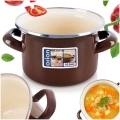 Garnek emaliowany BROWN 14 cm, 950 ml