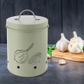 Pojemnik na warzywa i owoce metalowy zielony GREENISH 1,4 l