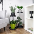 Kwietnik metalowy czarny 2-poziomowy 46 / 58 cm 2 szt.