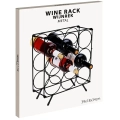 Stojak na wino metalowy czarny 9 butelek