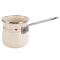 Tygielek do kawy emaliowany kremowy TONCA 600 ml