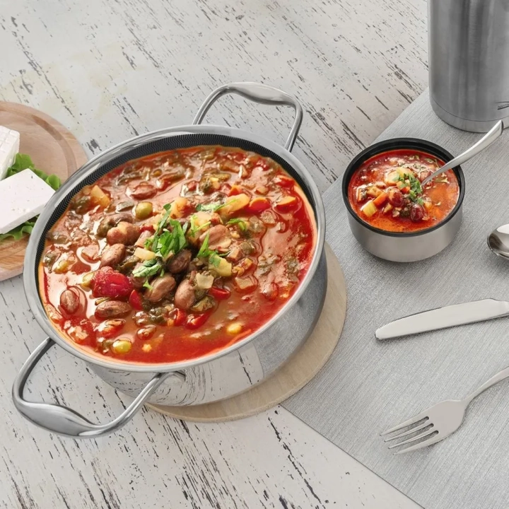 Garnek stalowy COOKCELL 24 cm, 4,8 l