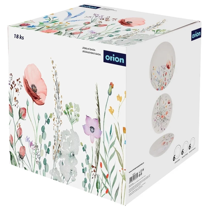 Zestaw serwis obiadowy porcelanowy biały MAKI 18 el.