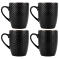 Kubki ceramiczne czarne 400 ml 4 szt.