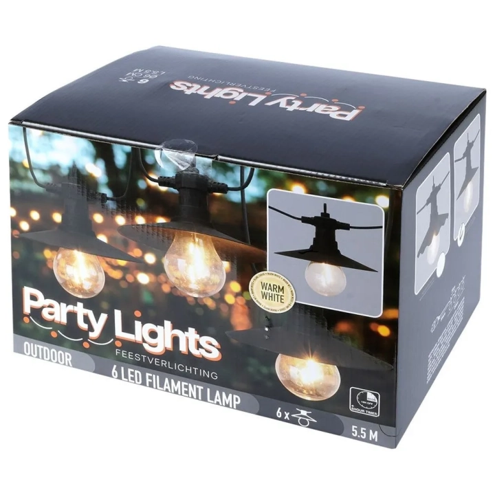 Girlanda ogrodowa LED 5,5 m 6 szt.