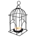 Lampion na świeczkę metalowy czarny 25 cm