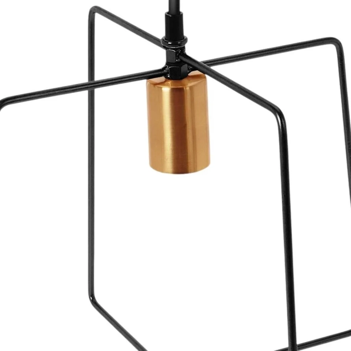 Lampa wisząca metalowa czarna złota