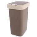 Kosz na śmieci plastikowy brązowy 25 l
