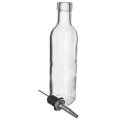 Butelki na oliwę i ocet szklane z dozownikiem w stojaku 2x 300 ml 3 el.
