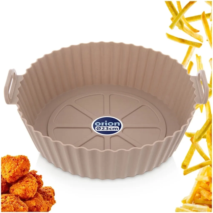 Wkład do frytkownicy Air Fryer beztłuszczowej silikonowy beżowy 23 cm