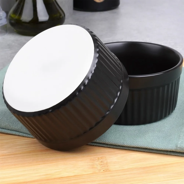 Miseczki do zapiekania porcelanowe czarne 260 ml 2 szt.