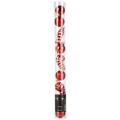Bombki choinkowe szklane czerwone 3 cm 9 szt.