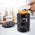 Kompostownik kuchenny z filtrem węglowym metalowy czarny BLACK 8 l