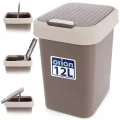 Kosz na śmieci plastikowy brązowy 12 l