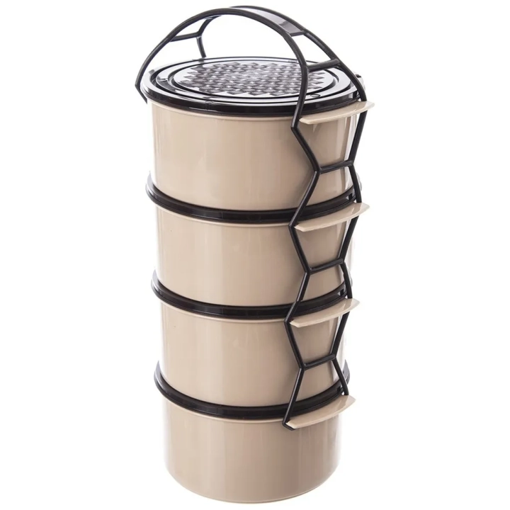 Menażka obiadowa plastikowa 4-poziomowa 4x1,5 l