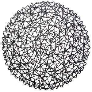 Podkładka na stół papierowa czarna okrągła 35 cm