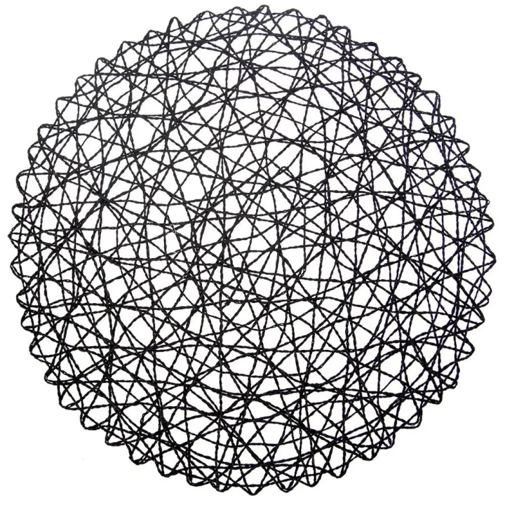 Podkładka na stół papierowa czarna okrągła 35 cm