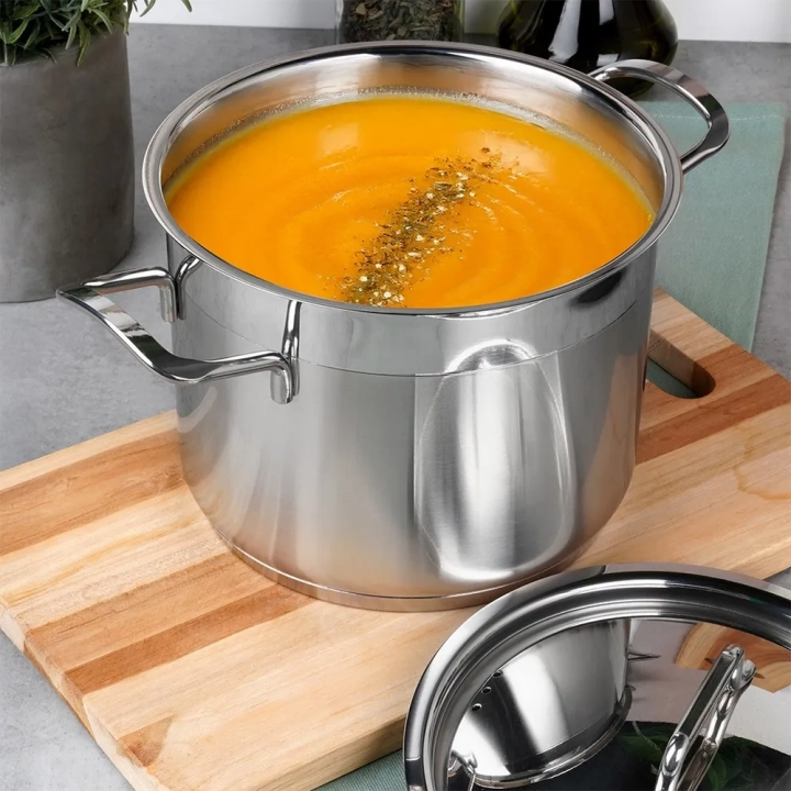 Garnek stalowy z pokrywką ANETT 20 cm, 4,6 l