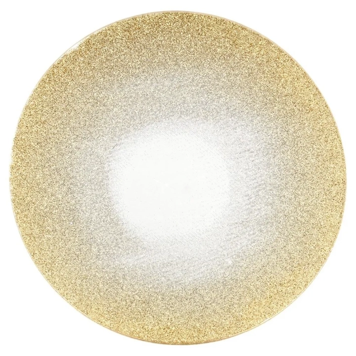 Podstawka pod kompozycje dekoracyjne świece szklana lustrzana brokatowa 15 cm