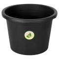 Doniczka ogrodowa plastikowa czarna okrągła 39 cm