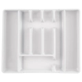 Wkład na sztućce do szuflady rozsuwany biały 36,5x27,5-44 cm