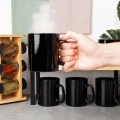 Kubki szklane czarne 300 ml 6 szt.