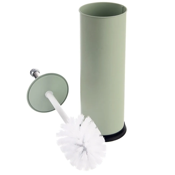 Szczotka do toalety ze stojakiem metalowa zielona GREENISH 10x38,5 cm
