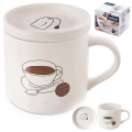 Kubek z pokrywką porcelanowy 420 ml