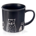 Kubek ceramiczny czarny koty 500 ml