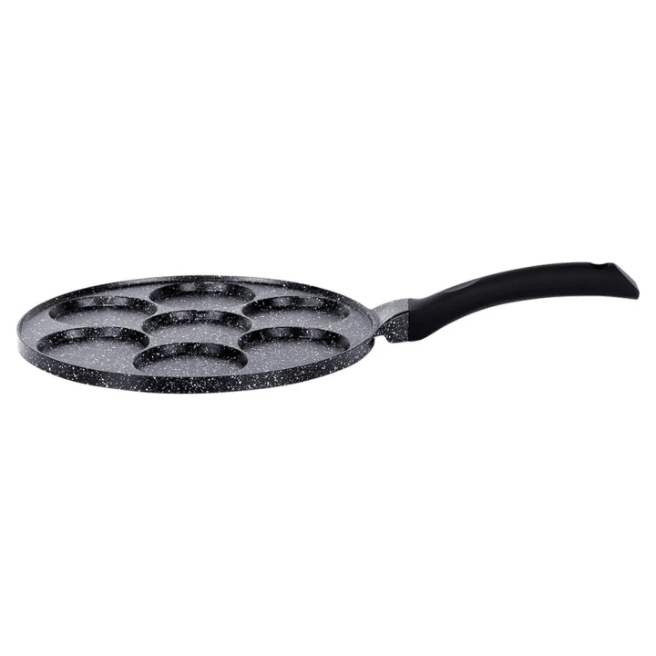 Patelnia do jajek granitowa 7 otworów BLACK LINE 26 cm