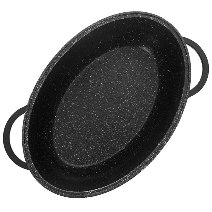 Brytfanna granitowa z pokrywką owalna GRANDE 8 l, 45x27,5 cm