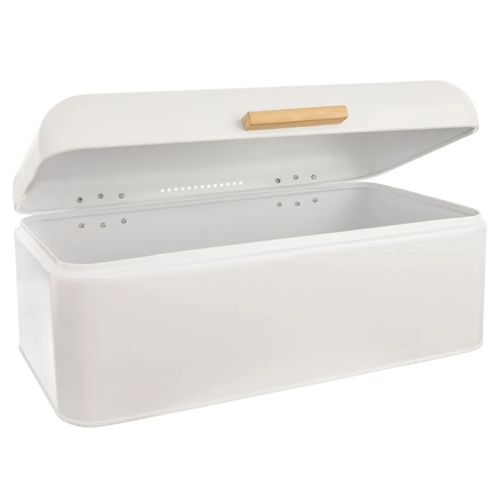 Chlebak metalowy biały WHITELINE 42x24x16,5 cm
