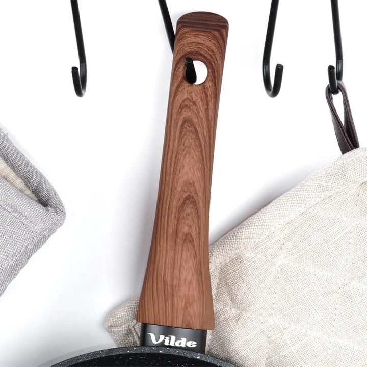 Patelnia granitowa BLACK&WOOD 32 cm
