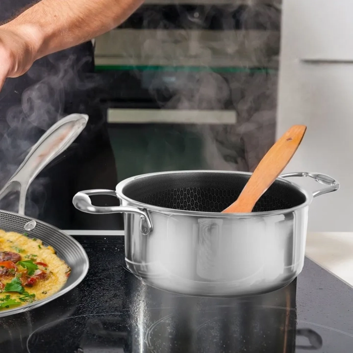 Garnek stalowy COOKCELL 24 cm, 4,8 l