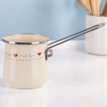 Tygielek do kawy emaliowany kremowy TONCA 600 ml
