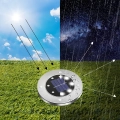 Lampki ogrodowe solarne LED stalowe wbijane 11,5 cm 12 szt.