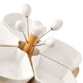 Miseczki na przekąski porcelanowe białe WHITELINE 28,5 cm 10 el.