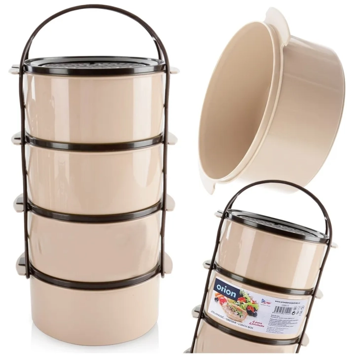Menażka obiadowa plastikowa 4-poziomowa 4x1,5 l