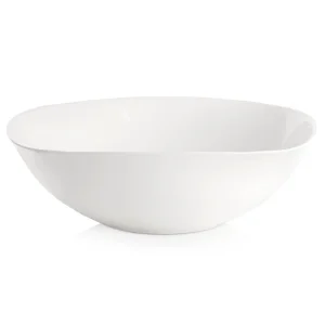 Miska szklana biała LUNA 25 cm, 2 l