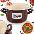 Garnek emaliowany BROWN 16 cm, 1,4 l