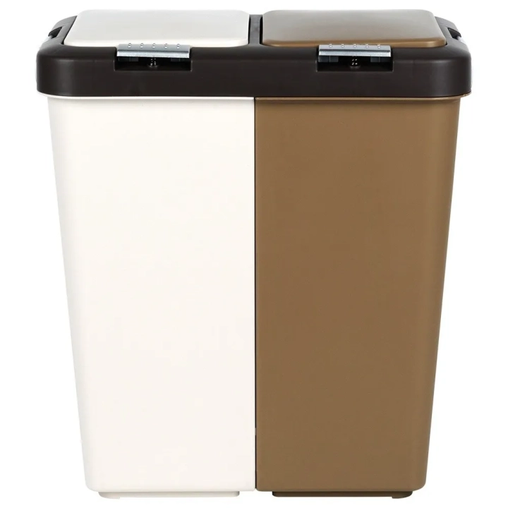 Kosz do segregacji odpadów plastikowy 2x20 l