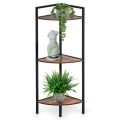Regał metalowy czarny narożny 23,5x23,5x76 cm