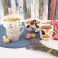 Kubek z miseczką dla dziecka porcelanowy pies 2 el.