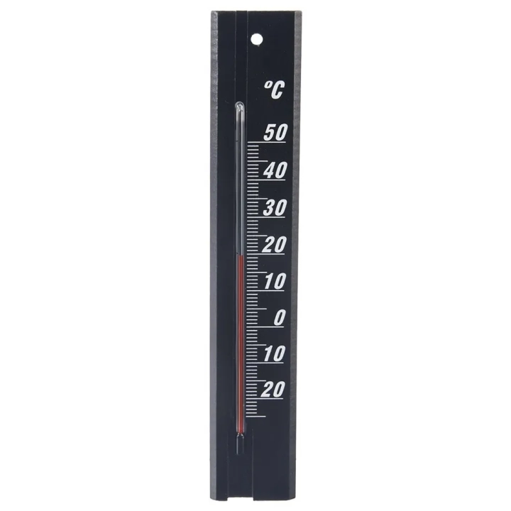 Termometr uniwersalny drewniany czarny 20 cm