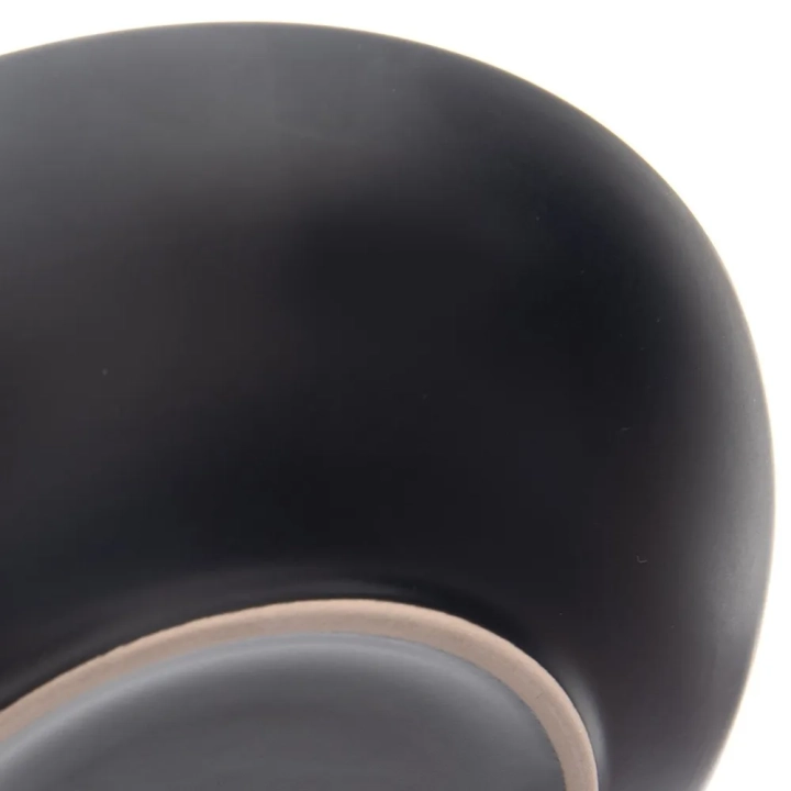 Talerz obiadowy głęboki ceramiczny czarny 20,5 cm, 800 ml