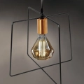 Lampa wisząca metalowa czarna złota